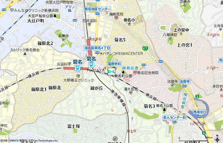 コンタクト菊名営業所付近の地図
